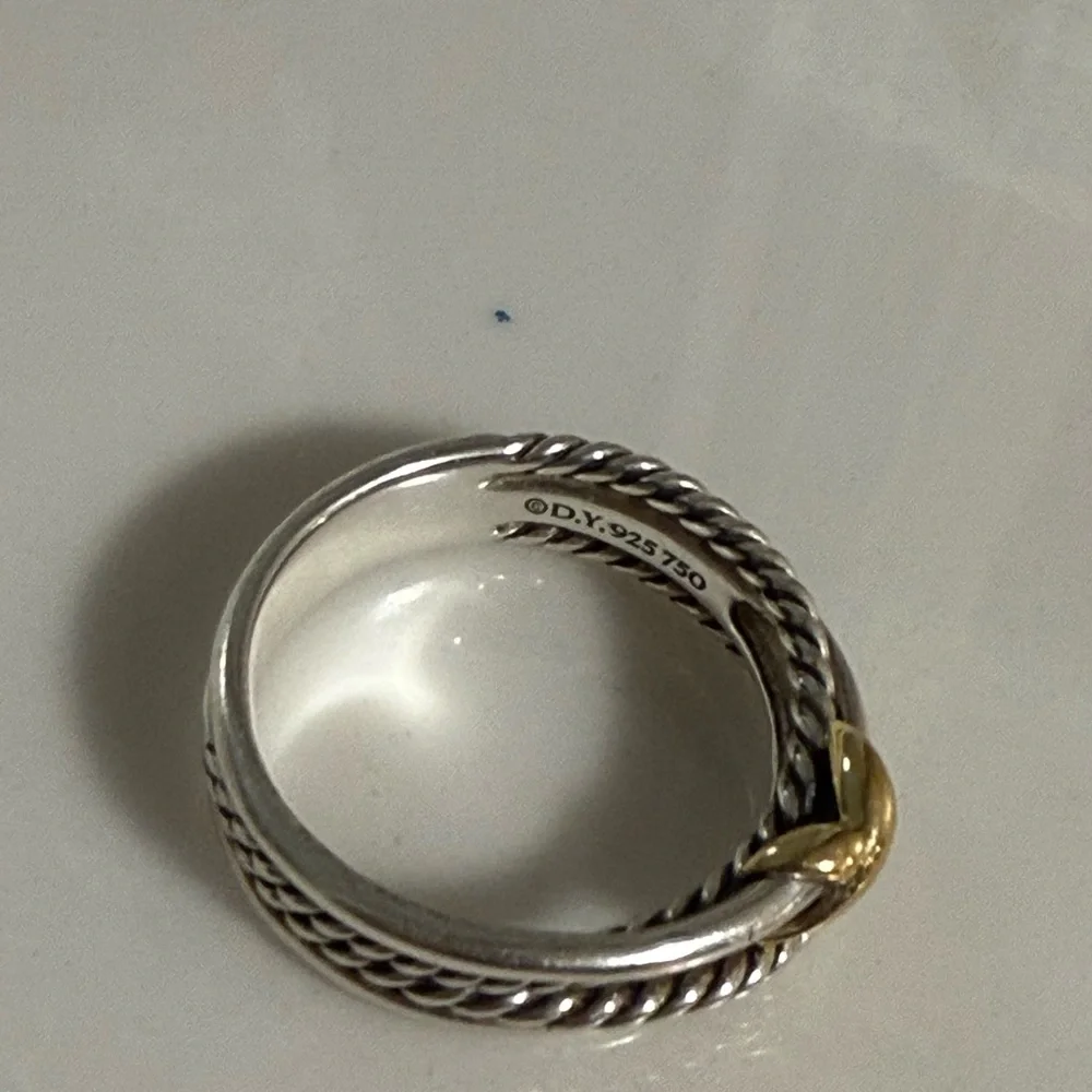 David Yurman Two-Tone Cable Ring - Picture 4 of 4